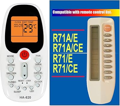 Télécommande de remplacement pour climatiseur portable à montage mural westpoint compatible avec le numéro