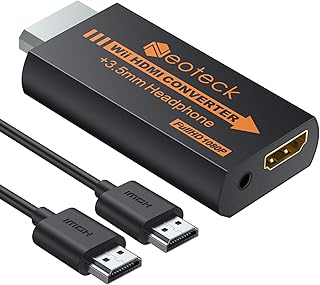 Adaptateur newtec wii hdmi 1080p vers hdmi balancers + jack 3,5 mm