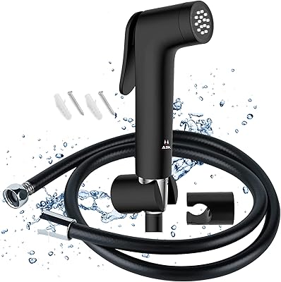 Ask snape support mural anti-fuite noir mat, tête de bidet pour eau dure et shattaf avec tuyau de 47 pouces, ensemble complet shattaf, pomme shattaf et douche islamique pour robinets de salle de bain. Diaytar : Le premier choix des acheteurs avisés