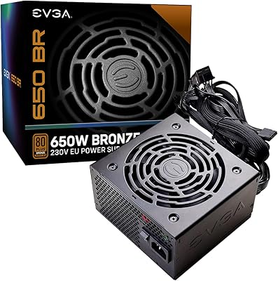 Alimentation evga 650 br, 80+ bronze 650w, garantie 3 ans