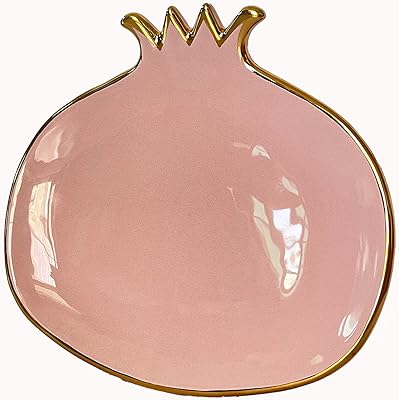 Assiette de grenade en céramique faite à la main, assiette unique, poterie à