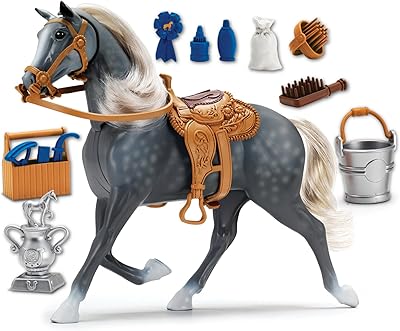 Sunny days entertainment morgan horse avec tête mobile, son réaliste et 14 accessoires