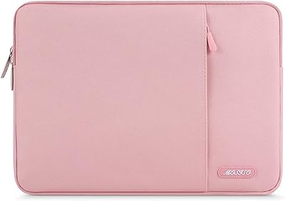Housse pour ordinateur portable en polyester imperméable à motif vertical mosiso avec poche