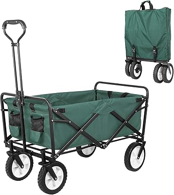 Poussette pliante polyvalente cool baby, chariot de jardin pliable pour l'extérieur, poignée réglable