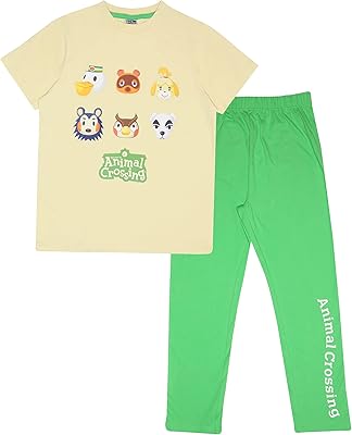 Ensemble pyjama long pop gear pour garçon avec motif animal crossing
