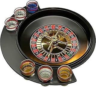 Jeu de roulette jeu à boire avec 6 roues en verre société portable