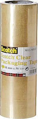 Ruban d'emballage transparent scotch, 48 mm x 50 m, 301c-50y6t