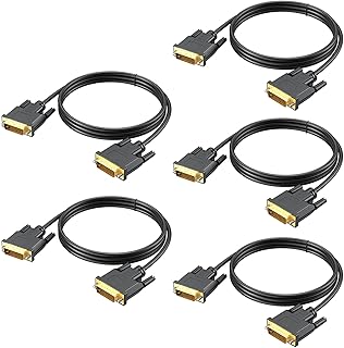 Câble dvi vers de 6 pieds paquet de 5 câbles dvi-d (24+1) double