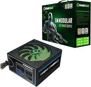 Gamemax 500 80 plus ventilateur alimentation atx 500w modules pfc 14cm - noir