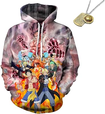 Sweat à capuche anime, sweat à capuche équipe chapeau de paille sweat-shirt tendance