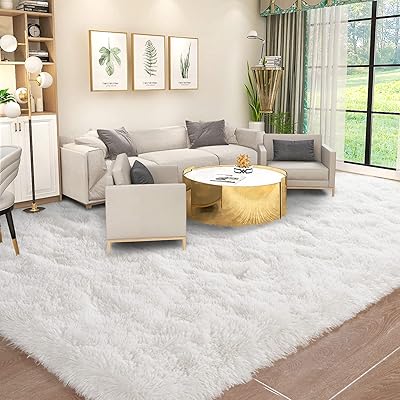 Tapis à poils longs super doux kilaria pour chambre à coucher, 6 x