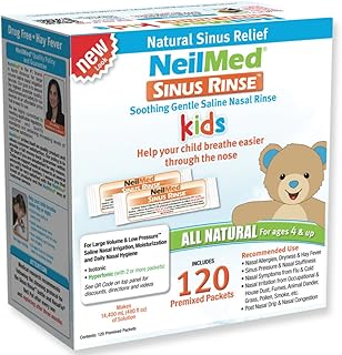 Packs combinés de pré-rinçage des sinus pédiatriques nilemed, paquet de 120