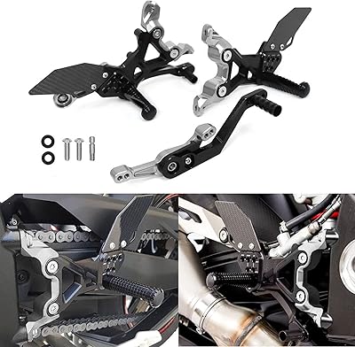 Repose-pieds arrière réglable pour moto copart pour bmw s1000rr 2019-2020 k67 aluminium (gris)