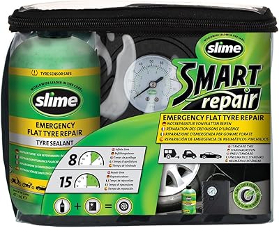 Crk0305-in slime de réparation de crevaison, kit d'urgence pour pneus intelligent, comprend une pompe