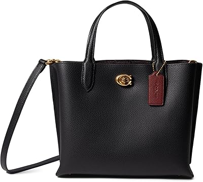 Sac cabas coach en cuir grainé poli, noir 24, taille unique, modèle c8869b4bk