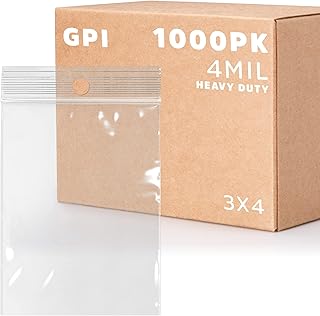 Sacs à fermeture éclair en plastique transparent gbe de 3 x