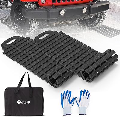 Bunker indesit tapis de pneu tout-terrain portable 4×4 pour la neige, le sable