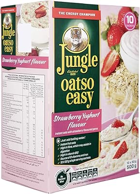 Flacons d'avoine jungle awatsu easy à saveur de yaourt aux fraises, 500 g