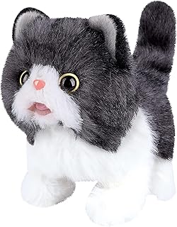 Un jouet robot électronique interactif en peluche en forme de chat avec commande