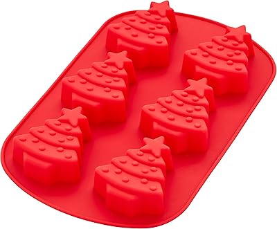 Moule en silicone wilton pour pâtisserie, bonbons et sapin de noël, 6 cavités