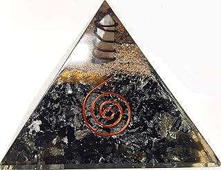 Saphir bleu royal cristal de tourmaline noire pyramide d'orgone méditation yoga générateur d'énergie