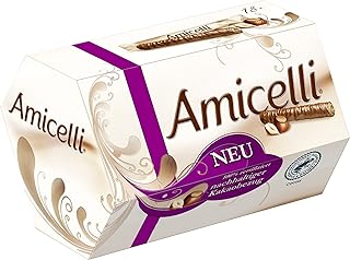 Gaufrettes au chocolat au lait fourrées à la crème de noisettes d'amicelli, 225