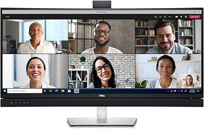 Moniteur de vidéoconférence incurvé dell c3422we 34 pouces ips wqhd usb-c, hdmi, dp