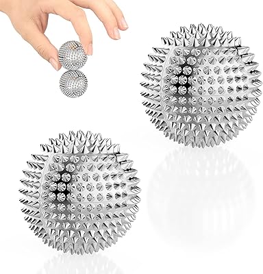 Balles de massage épicées pour les pieds, le dos et les muscles, balles de massage corporelles à pointes, balle hérisson pour soulager les douleurs musculaires, 2,2 pouces, paquet de 2, argent. De la mode à l'électronique, Diaytar Sénégal a tout ce qu'il vous faut