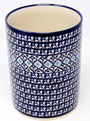 Porte-ustensiles de marché en poterie polonaise de zaklady ceramiczne boleslawiec #832-217a, motif, hauteur