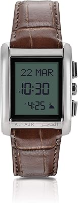 Montre décontractée al fajr pour hommes en cuir numérique - ws-06l