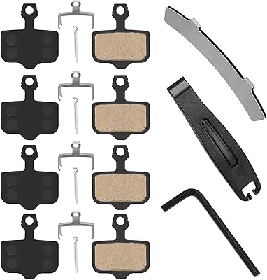 4 paires de plaquettes de frein à disque de vélo compatibles avec sram