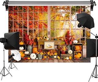Kate 7x5ft 22x15 m toile de fond d'automne pour photographie citrouille thanksgiving