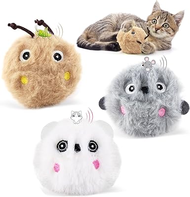 Jouet herbe à chat, balle interactive électrique avec son, jouet pour chat
