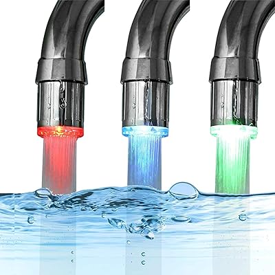 Robinet led à changement de couleur robinet de contrôle de la température trois