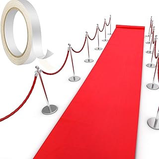 Tapis de course rouge d'épaisseur 55 g-m2 avec 1 bande tapis pour mariage