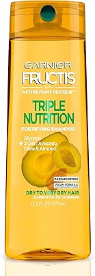 Garnier fructis shampoing triple nutrition pour cheveux secs à très secs, 369 ml