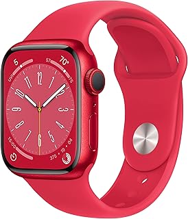 Apple watch series 8 (gps + cellular, 41 mm) boîtier en aluminium rouge