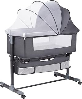 Lit de chevet pour bébé go first codor lit à roulettes hauteur réglable