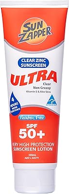 Crème solaire ultra transparente à l'oxyde de zinc sun zapper avec spf 50