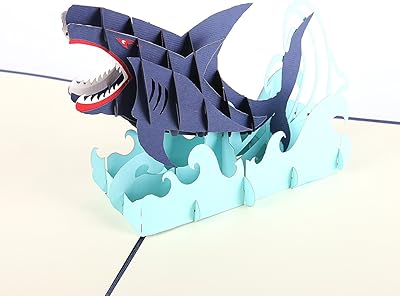 Carte pop-up de vœux liif jumping shark pour toutes les occasions