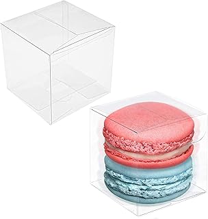 Coffrets cadeaux transparents 8x8x8cm, 12 pièces coffrets cadeaux en plastique pvc pour cadeaux, macarons, cupcakes, bonbons, biscuits, cadeaux de mariage, baby showers (base dorée). Un océan de bonnes affaires sur Diaytar Sénégal