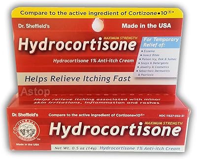 Crème anti-démangeaisons dr. sheffield hydrocortisone 1% - 0,5 oz