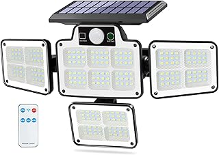 Lampe de sécurité extérieure solaire à détecteur de mouvement teox avec télécommande