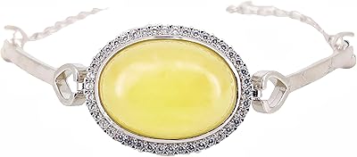 Bracelet en ambre baltique naturel pour femme s925 avec pierre de miel naturelle