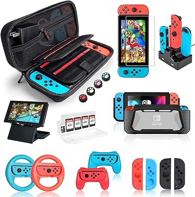 Ensemble d'accessoires e&p switch compatible avec nintendo switch ensemble avec étui de transport. Diaytar : L'e-commerce accessible à tous les Sénégalais
