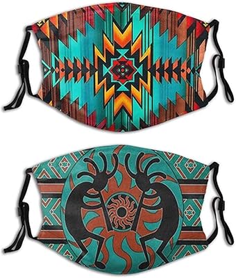 Masque amérindien avec filtres cagoule lavable et réutilisable pour femmes hommes