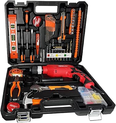 Kit d'outils professionnels ipl td13-100 650 watts (rouge) paquet de 115 pièces
