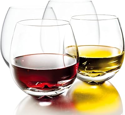 Verres à vin en cristal mousseux sans pied mofado 15 oz