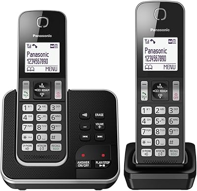 Téléphone résidentiel sans fil panasonic kx-tgd322 avec appelant anti-spam et répondeur numérique