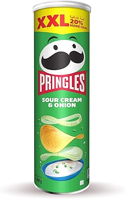 Chips aromatisés à l'oignon et à la crème sure pringles, xxl, 200 g